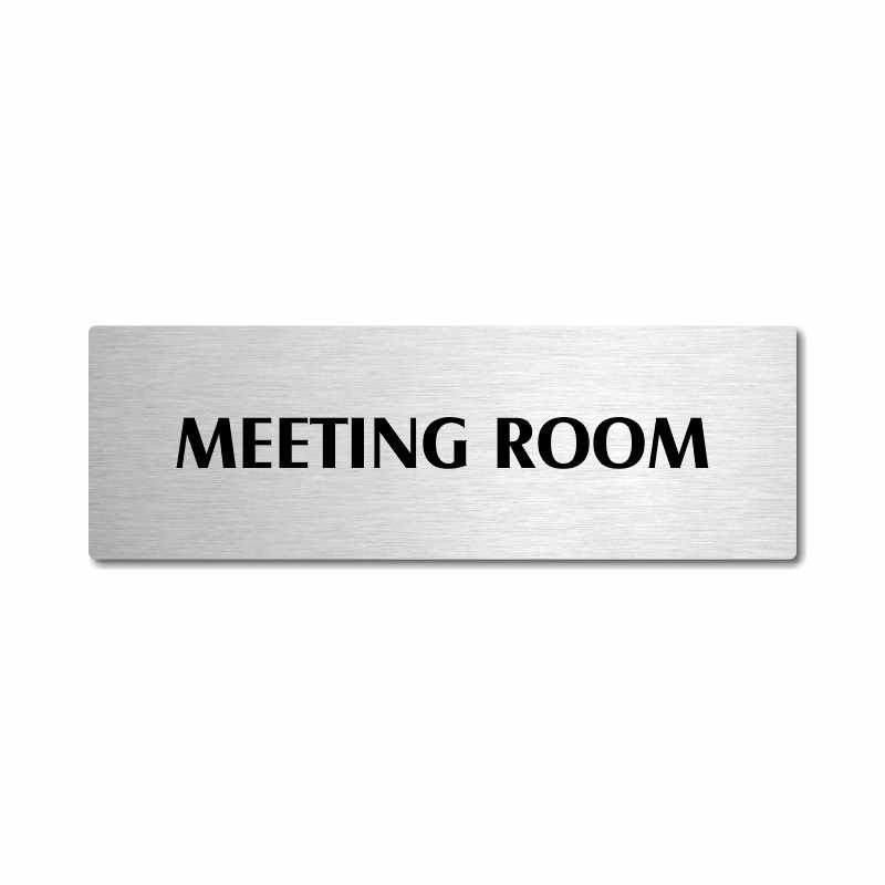 Meeting room, stříbrná popiska na dveře